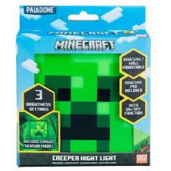 Paladone Minecraft Creeper ночник PP11396MCF, 10x10см, LED, 3 уровня яркости, датчик ночи, наклейка (PP11396MCF)