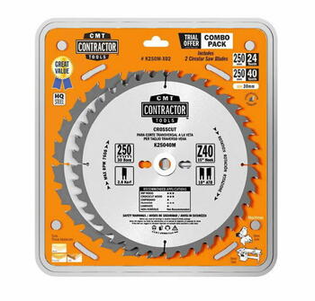 Cmt Zāģripu komplekts K160H-X03, 160mm, 20mm, 24/40 zobi, 2,2mm, 15°/10°, mīkstais un cietais koks (K160H-X03)