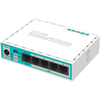 Mikrotik RB750R2 маршрутизатор, 850MHz ЦП, 64MB ОЗУ, 5 LAN портов, 16GB память, адаптер питания 24V 0.38A (RB750R2)