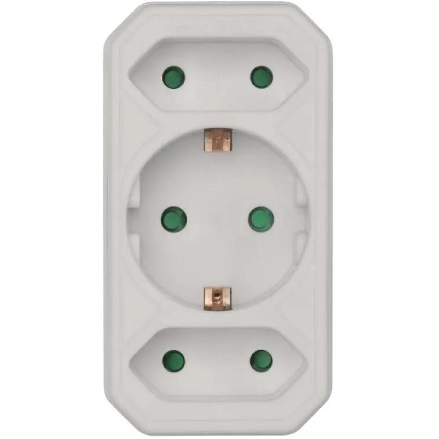 Emos Множественные розетки P00272, 1x2P+PE+2x2P, 3 680 W, IP20, защита от детей (P00272)