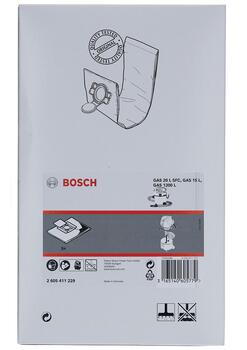 Putekļu maiss GAS 15/20 papīra, 5 gab., Putekļu izvades aprīkojumam FLĪSA FILTRU MAISIŅŠ, 2605411229, BOSCH (2605411229)