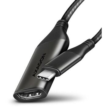 Axagon Видео Кабельный Адаптер RVC-HI2M 0.25m USB Type-C на HDMI 2.1a 4K/60Hz HDR10, 23g, 65x22x10mm (RVC-HI2M)