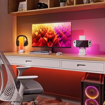 Nanoleaf Pegboard galda dokstacija NL7602K0001A023, 15 W, RGB, 25000 h, IP20, 10 krāsu zonas, 50 lm (NL7602K0001A023)