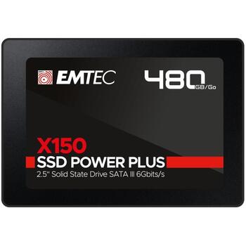 Emtec SSD 2.5 Sata X150 480GB Power Plus ECSSD480GX150, 480GB, до 520 MB/s, до 500 MB/s, SATA III 6 Gb/s, 2 000 000 часов (ECSSD480GX150)