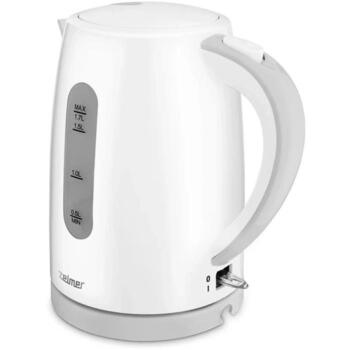 Zelmer ZCK7616S чайник, 71504445P, 2200W, 1.7л, пластик, скрытый нагревательный элемент, поворотное основание 360°, фильтр, STRIX (71504445P)