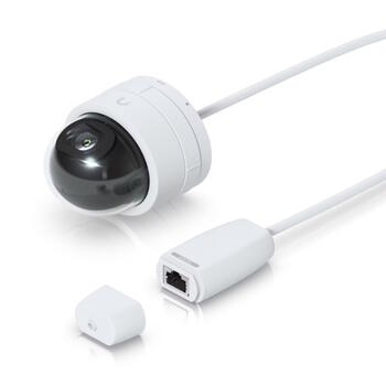 IP PoE наблюдательная камера 2K 4 MP 2688×1512 PoE 30 fps ультраширокий угол обзора 102.4° IR ночное видение до 20 м AI детекция событий RJ45 монтаж потолок/стена UVC-G5-Dome Ultra Белая Ubiquiti (UVC-G5-DOME-ULTRA)