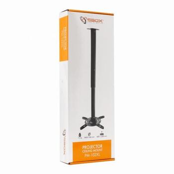 Sbox Projektora griestu stiprinājums PM-102XL, 15kg, 30°, 360°, 600-1020mm, 336mm, melns, alumīnijs (PM-102XL)