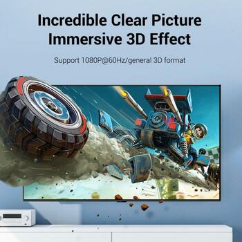 Vention Видео кабель DP на DVI 1м HAFBH, 5.2мм, черный, 1080p, 60Гц, 3D, Plug and Play, алюминиевая фольга, медь (HAFBH)