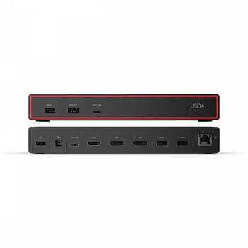 Lenovo ThinkPad USB4 док-станция 5000 40BF0100EU, 2 x DisplayPort, 1 x HDMI, 65 W, черный, Eclipse Black (40BF0100EU)