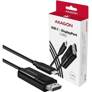 Axagon Видео кабель RVC-DPC 1.8m, USB Type-C, DisplayPort 1.2, 4096 x 2160, 60Hz, активный видеопреобразователь, HDCP 2.2 (RVC-DPC)