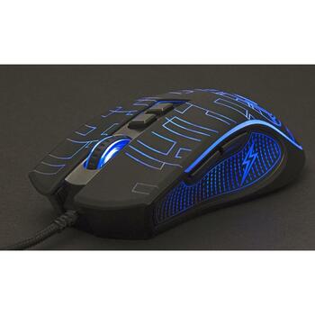 Gembird USB оптическая игровая мышь MUSG-RGB-01, 3600 DPI, 7 кнопок, черная, эргономичный дизайн, LED подсветка (MUSG-RGB-01)