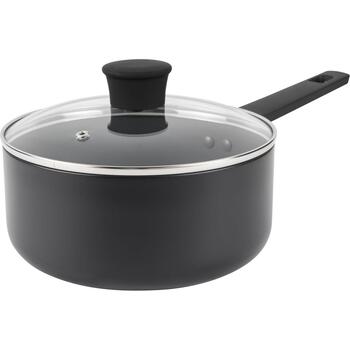 Russell Hobbs Кастрюля RH028412EU7, 20см, 1л, черный, алюминий, антипригарное, с крышкой, Shield, подходит для всех плит (RH028412EU7)