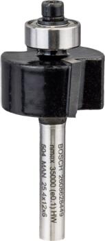 Kāpju frēze 6 mm D1 25,4 mm, L 12,4 mm, Rokas frēzēm, malu frēzēm KĀPJU FRĒZE STANDARD FOR WOOD, 2608628449, BOSCH (2608628449)