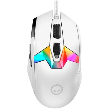 Проводная игровая мышь 8000 Гц poll rate 16000 DPI 6–7 кнопок RGB Белая LRG MSP80 WH Lorgar (LRG-MSP80-WH)