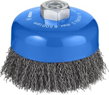 Stiepļu suka D 100 mm, Lielām leņķa slīpmašīnām ar fiksācijas uzgriezni PRO METAL CLEAN STIEPĻU SUKA, 1608614011, BOSCH (1608614011)