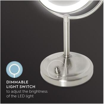 Homedics Зеркало для макияжа MIR-8150-EU, 21см, 35см, 1x и 7x увеличение, LED подсветка (MIR-8150-EU)