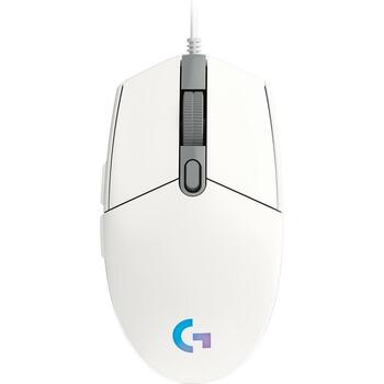 Logitech G102 LIGHTSY/WHITE 910-005824, 8000 DPI, 6 pogas, USB Type-A, 1 ms, RGB apgaismojums, strāvas kabelis (910-005824)