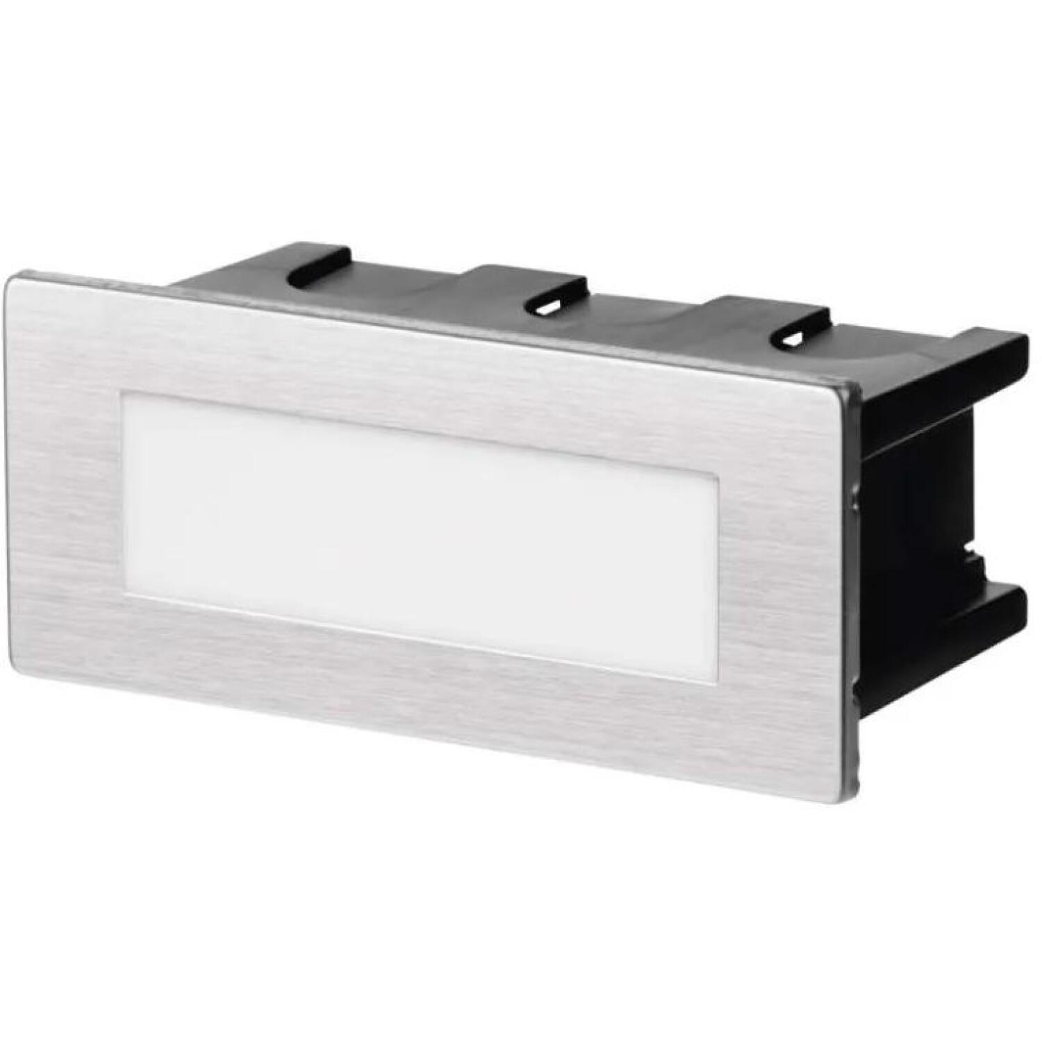 Emos LED Встраиваемый Настенный Светильник AMAL ZC0108, 12 x 5 см, 1,5 Вт, Теплый Белый, IP65, 60 лм, Алюминий, Стекло (ZC0108)