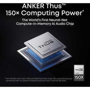 Anker Soundcore беспроводные наушники Liberty 5 Pro Max D1204G11, Bluetooth 6.1, 9.2 мм, IP55, микрофон, шумоподавление (D1204G11)
