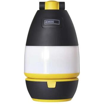 Emos Многофункциональный LED кемпинговый фонарь P4008, 215 lm, 3x AA, 90 ч, 5 режимов, 305 м, черно-желтый (P4008)