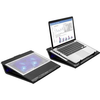 Tracer Охлаждающая подставка Officer 17 TRASTA46890, 17 дюймов, USB хаб, тихие вентиляторы (TRASTA46890)