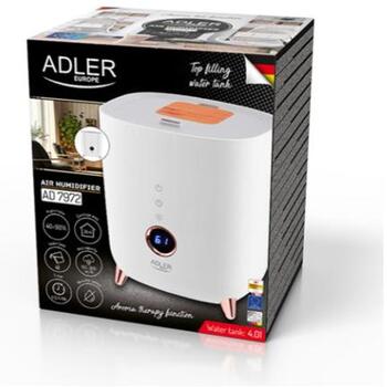 Adler Gaisa mitrinātājs AD 7972, 23 W, 4 L, līdz 35 m², ultraskaņas, 150-300 ml/h, balts (AD 7972 white)