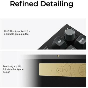 Keychron Q1 Ultra 8K bezvadu mehāniskā klaviatūra 75% 2.4GHz Bluetooth 5.3 USB-C 8000Hz Hot-Swap melna Q1U-M4 (Q1U-M4)