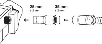 Atsūkšanas adapters, Putekļu izvades aprīkojumam SAVIENOTĀJS, 1600499005, BOSCH (1600499005)