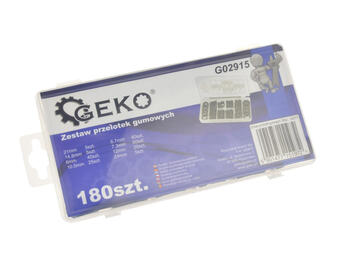 Geko Gumijas blīves kompl 180gb, 5x2.7mm, 40x5.2mm, 40x6.1mm, 25x8.5mm, 20x10.8mm, 5x12.0mm, 5x15.0mm, 5x17.2mm (G02915)