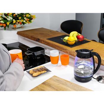 Lafe Электрический чайник Essential XL LAFCZA47573, 2200 W, 2 л, стекло, автоматическое отключение, индикатор уровня воды (LAFCZA47573)