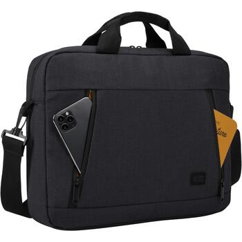 Case Logic 4650 Huxton Attache 14 HUXA-214, портфель, 35,6 см, полиэстер, черный, молния, передний карман, отделение для планшета (3204650)