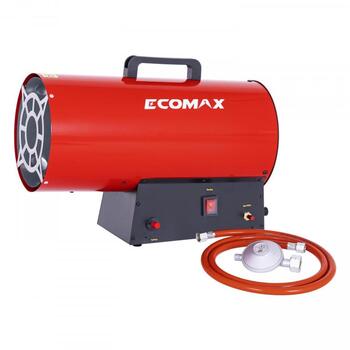 Ecomax gāzes sildītājs EMH400030E EMX, 30kW, 220-240V, 0,7Bar, 650m³/h, 2183g/h, 250m2, tiešā degšana, manuālā aizdedze, IPX4 (EMH400030E&EMX)