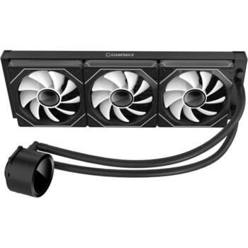 Gamemax procesora šķidruma dzesētājs ICEBURG 360 DIGITAL BK, 58.8 cfm, 800-1800 rpm, ARGB LED apgaismojums, TDP līdz 290W (ICEBURG 360 DIGITAL BK)