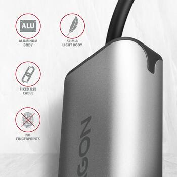 Axagon Сетевой адаптер ADE-25R, 2.5 Гбит/с, USB 3.2 Gen 1, 1x RJ-45, металлический корпус, Plug and Play, Wake-on-LAN (ADE-25R)