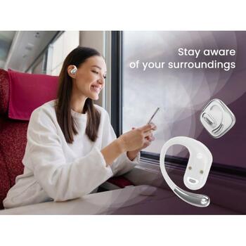 Gembird наушники OWS-01-W Bluetooth, 3 ч воспроизведения, 9 ч с зарядным кейсом, 10 м беспроводной, Li-Poly, 45 г, Ear-hook (OWS-01-W)