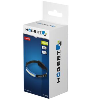 Hogert lukturis HT1E428, 380lm, 1200mAh, 3.7V, USB-C, 6 apgaismojuma režīmi, kustību sensors, COB un XPG LED (HT1E428)