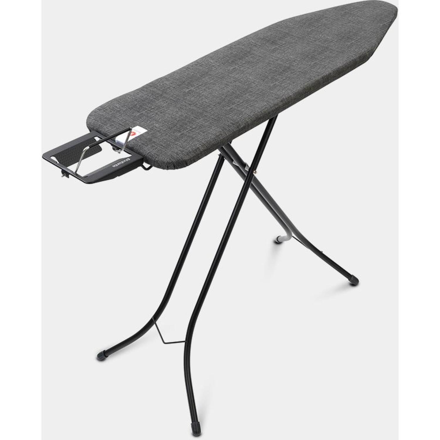 Brabantia gludināmais dēlis 134302, 124x38cm, 69-96cm, tērauda rāmis, kokvilnas pārvalks, tvaika gludekļa paliktnis (134302)