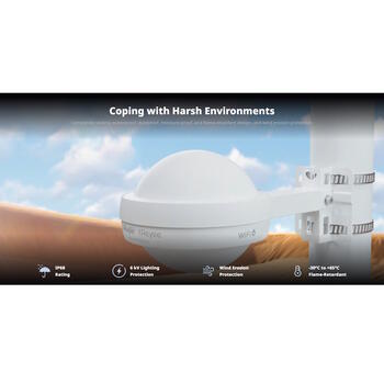 Ruijie Āra Wi-Fi 6 Piekļuves Punkts RG-RAP6262(G), 1775 Mbps, IP68, 2x Gigabit porti, Omni-antena, Balta (RG-RAP6262(G))