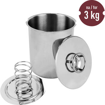 Browin 313030 скороварка для ветчины, 3 кг, нержавеющая сталь, 15.7x15.7x18.5 см, можно мыть в посудомоечной машине (313030)