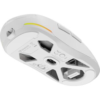 Genesis Zircon 660 PRO игровая мышь, NMG-2194, 26000 DPI, 6 кнопок, оптическая, 2.4 GHz, Bluetooth 5.0, USB, белая (NMG-2194)