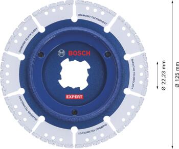Dimanta cauruļu griešanas disks leņķa slīpmašīnām, ilgmūžīgs, 125 mm, 2608901391, BOSCH (2608901391)