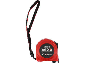 Yato Mērlente YT-71150, 2m, 16mm, tērauds, ABS korpuss, 2 fiksatori, II klase, neilona pārklājums (YT-71150)