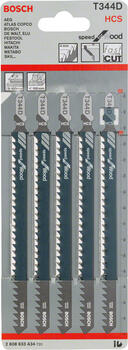5 figūrzāģa asmeņi T 344 D, Figūrzāģiem FIGŪRZĀĢA ASMENS T 344 D SPEED FOR WOOD, 2608633A34, BOSCH (2608633A34)