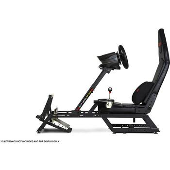Next Level Racing Spēļu krēsls F-GT NLR-S010, 130 kg, melns, formulu un GT sacīkšu pozīcijas, jostasvietas atbalsts (NLR-S010)