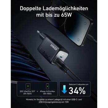 Anker strāvas adapteris 735 Prime, A2669313, 67 W, 1A/2C, 2xUSB-C 67 W, 1xUSB-A 22.5 W, ActiveShield 2.0 (A2669313)