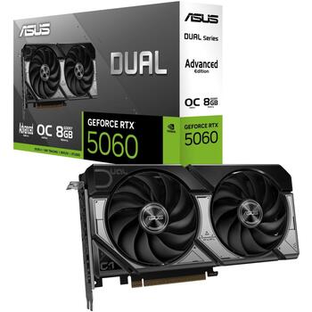 Graphics Card|ASUS|NVIDIA|GeForce RTX 5060|8 GB|GDDR7|128 bit|PCI Express 5.0|Active|DUAL-RTX5060-O8G-A (DUAL-RTX5060-O8G-A)