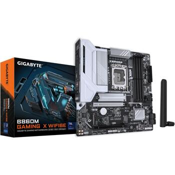 Gigabyte Mātesplate B860M GAMING X WIFI6E 1.0, 8+1+2+2 fāzes VRM, līdz 9200MHz DDR5, 1xPCIe 5.0, 2.5GbE LAN, WIFI 6E, USB 4.0 (B860M GAMING X WIFI6E 1.0)