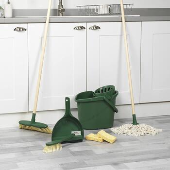 Beldray Eco Classic швабра LA075277EU7, 132см, светло-голубая, серая, пластик, телескопическая ручка, с функцией отжима (LA075277EU7)