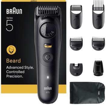 Braun Bārdas Trimmeris BT5560, 40 pakāpieni, 0.5-20 mm, 120 min, Li-Ion, mitrā un sausā, melns (BT5560)