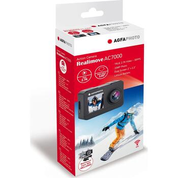 Agfa Photo Экшн-камера AC7000BK, 16MP, 70мин, 120°, 2ч зарядка, MicroUSB, поддержка MicroSD до 64GB (AC7000BK)